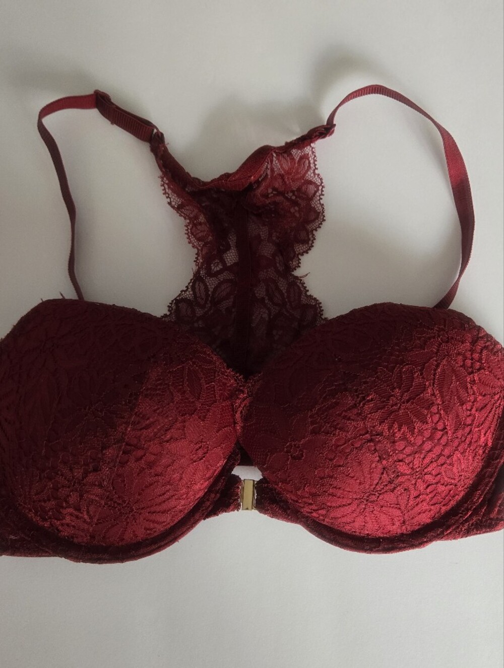 Auden Burgundy Lace Push-Up Bra